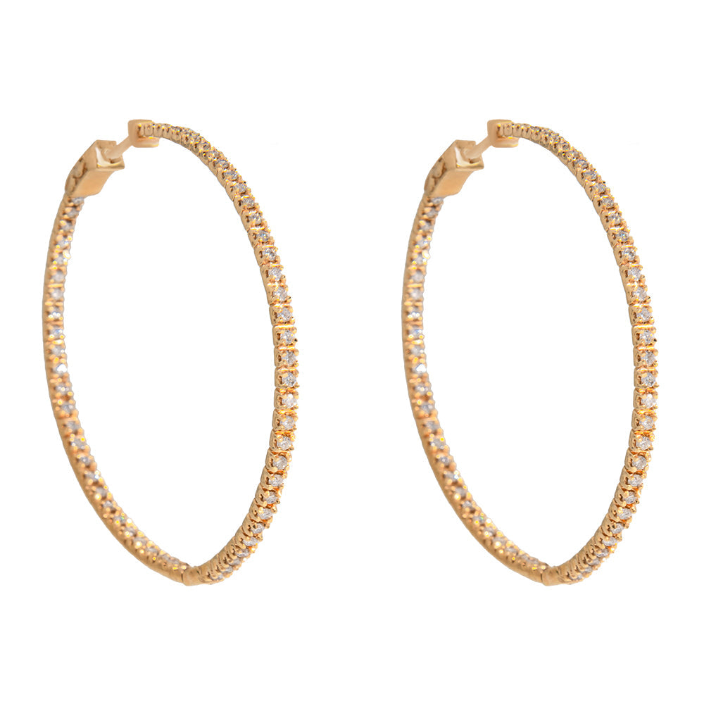Diamond Hoop Earrings