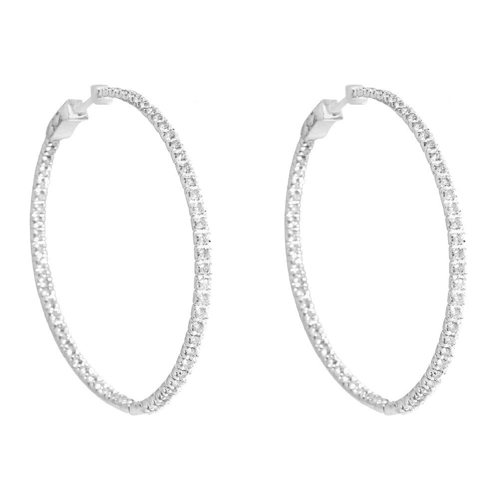 Diamond Hoop Earrings