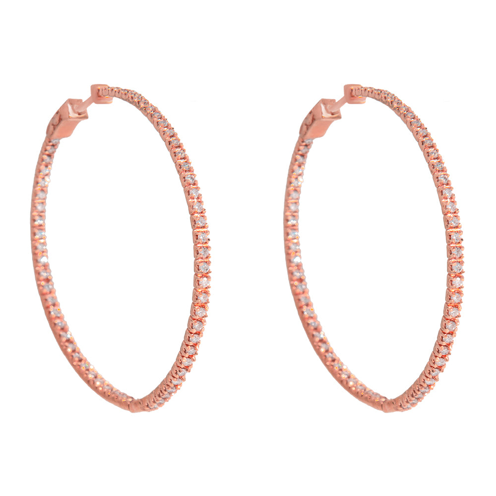 Diamond Hoop Earrings