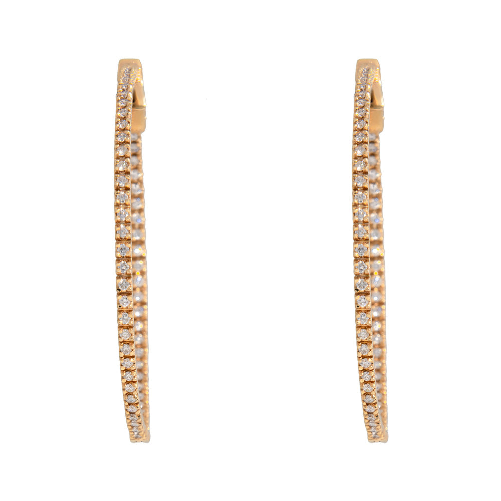 Diamond Hoop Earrings