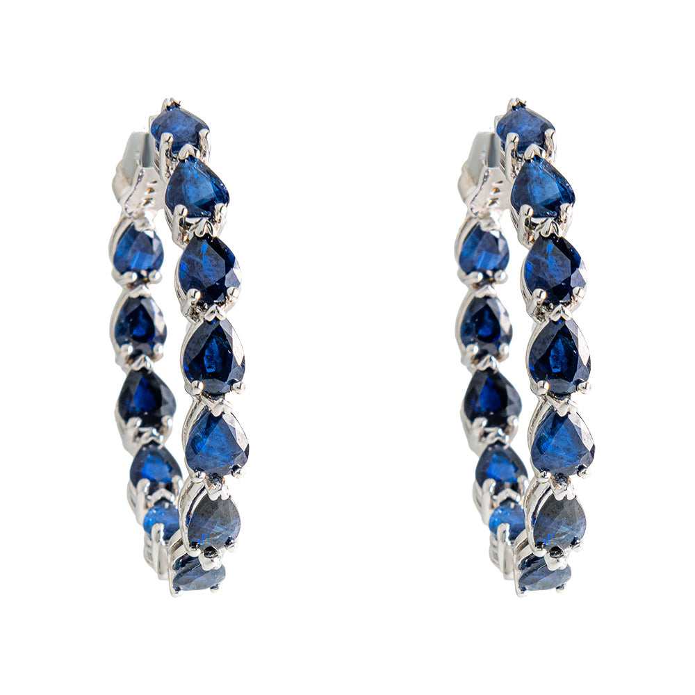 Sapphire Hoop Earrings