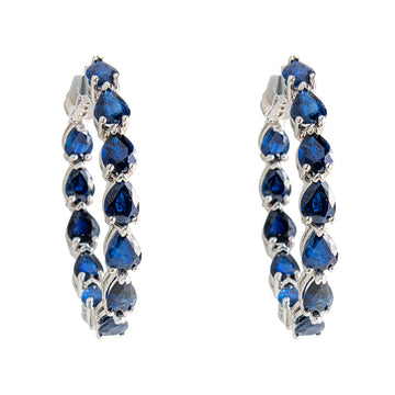Sapphire Hoop Earrings