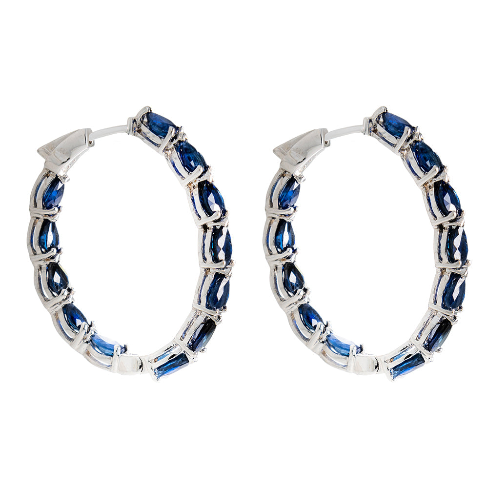 Sapphire Hoop Earrings