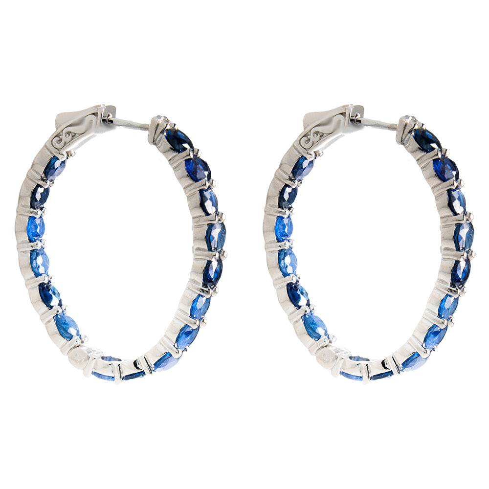 Sapphire Hoop Earrings