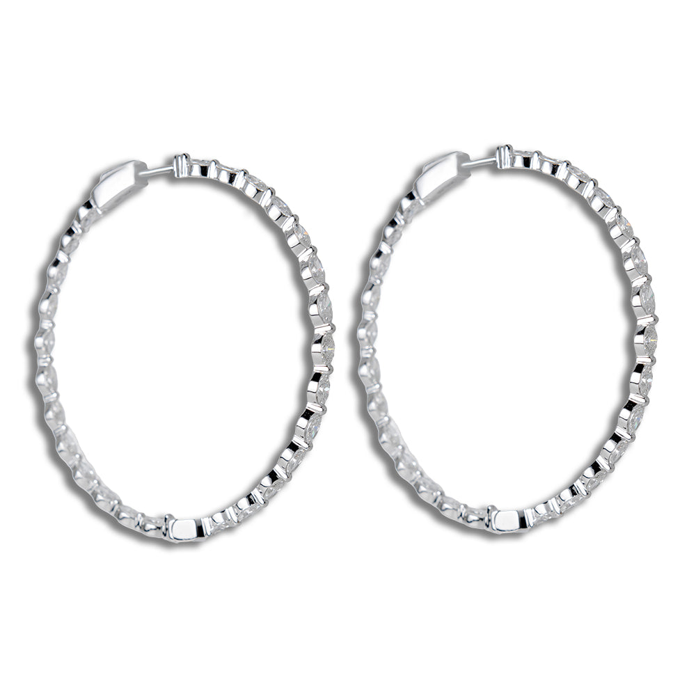 Hoop Earrings With Diamonds