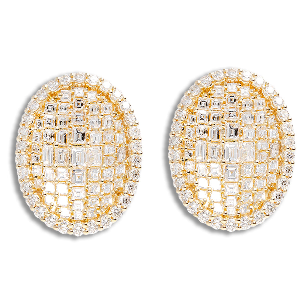 Earrings With Emeralds And Diamonds