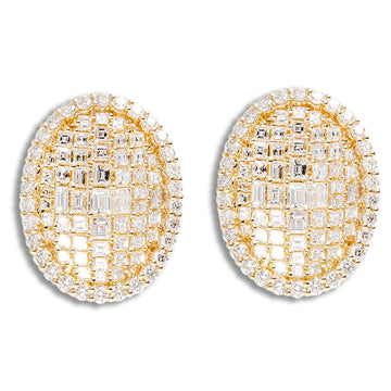 Earrings With Emeralds And Diamonds