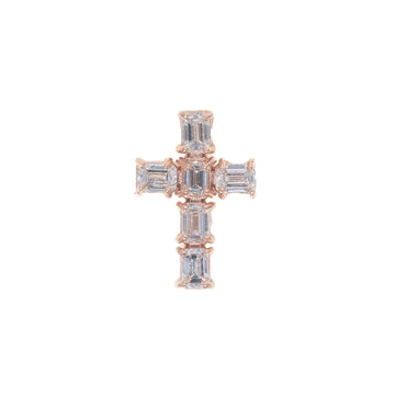Lab Cross With Emeralds