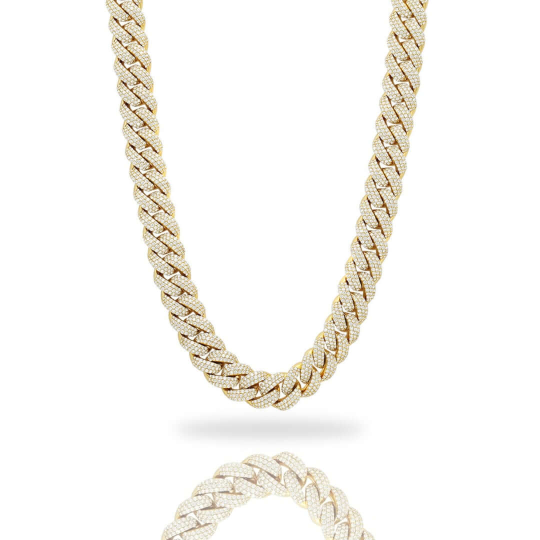 Natural Diamond Cuban Link Chain - 13mm