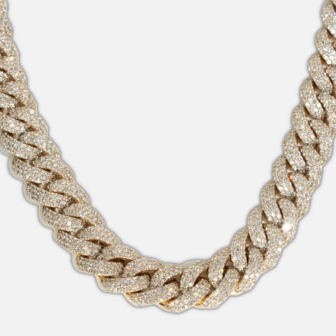 Natural Diamond Cuban Link Chain - 13mm