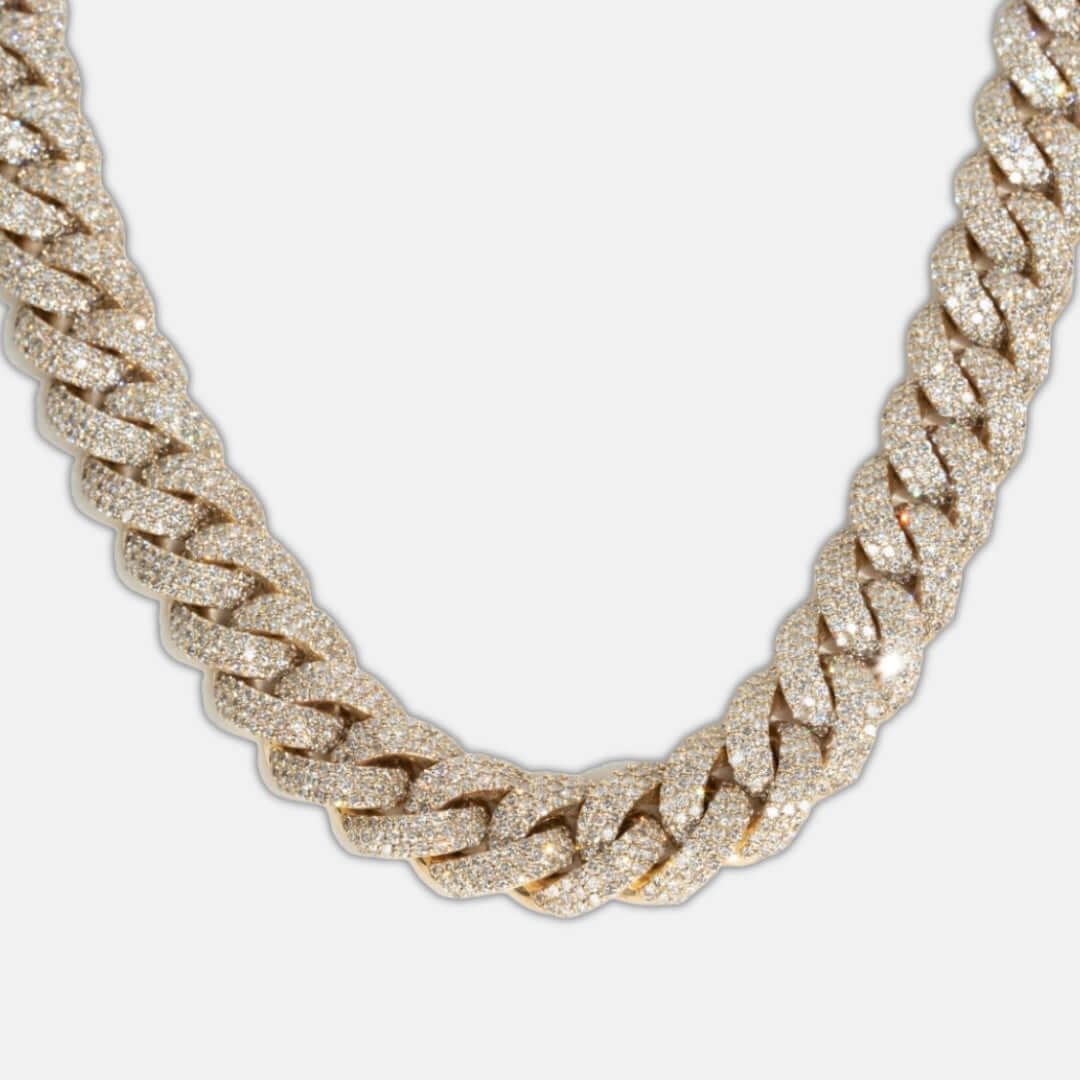 Natural Diamond Cuban Link Chain - 13mm