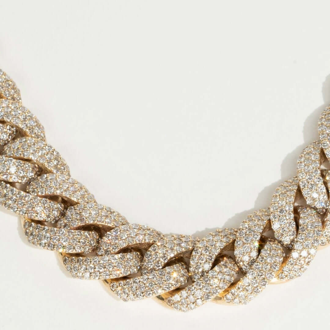 Natural Diamond Cuban Link Chain - 13mm