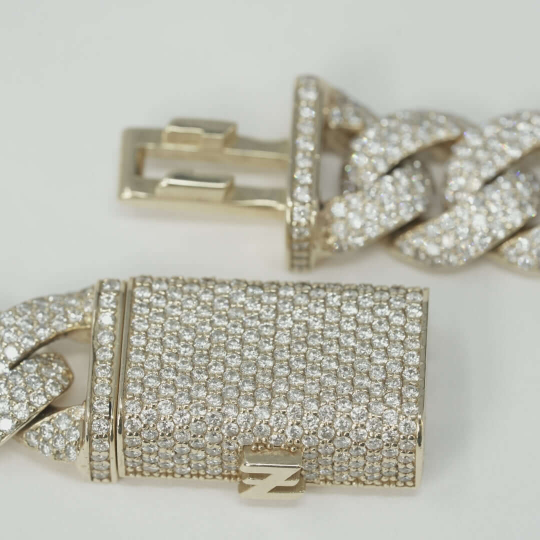 Natural Diamond Cuban Link Chain - 13mm