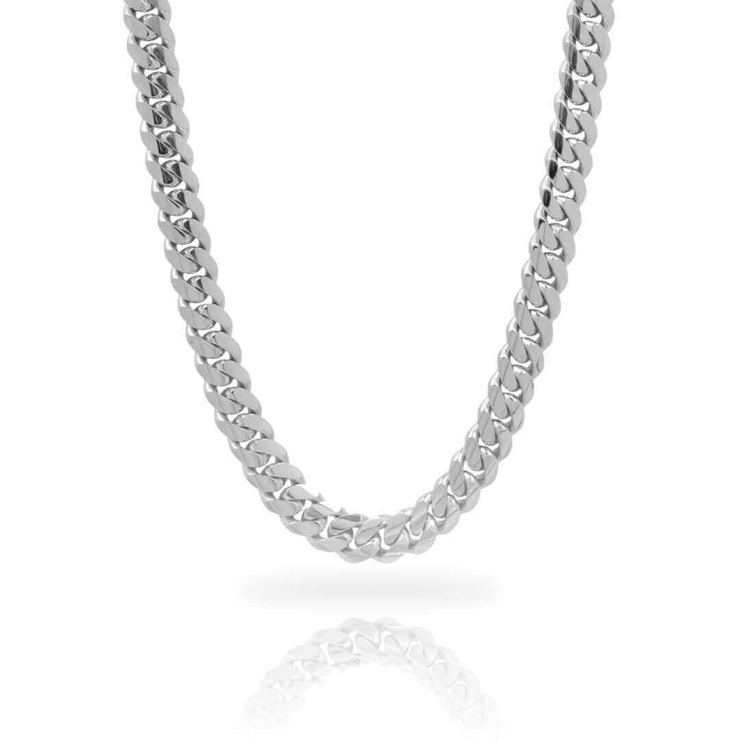 Silver Cuban Link Chain - 8mm