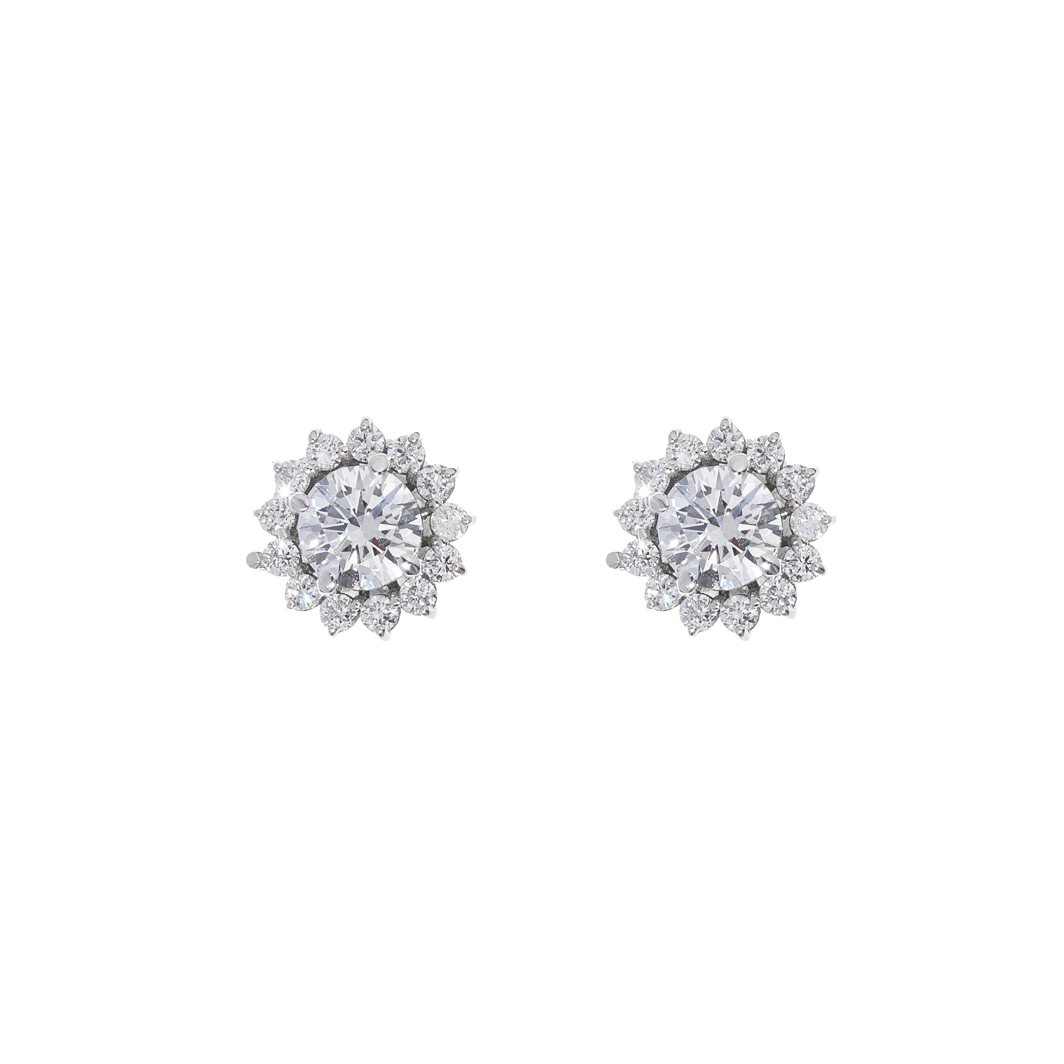 Lab Flower Earrings