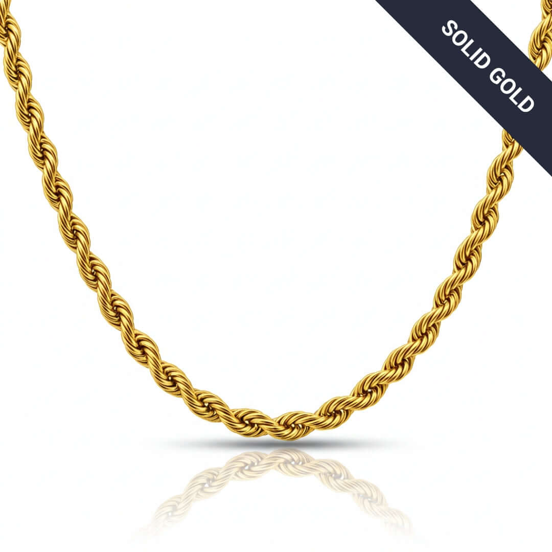 Rope Chain - 6mm-15mm Solid Yellow Gold