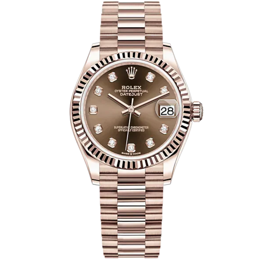 Rolex 278275 Rose Gold Diamond-Set Diamond Dial Bracelet luxury watch at 1Luxury Miami