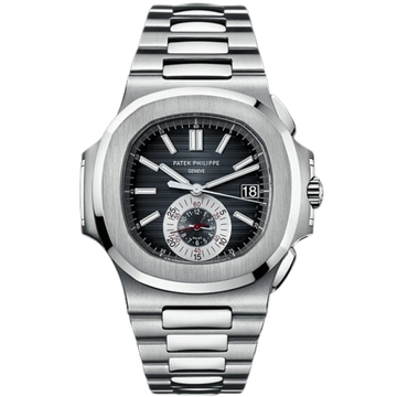 Patek Philippe Nautilus Ref. 5980/1A Stainless Steel Nautilus Chronograph Black Dial