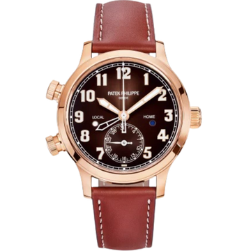 7234R Complications 37.5mm Vintage Brown Calfskin Strap Brown Sunburst Black Gradated Dial Rose Gold Bezel