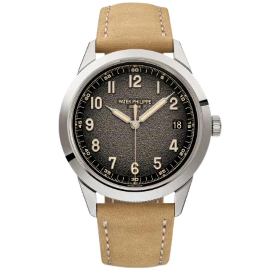Patek Philippe Calatrava ref. 5226G white gold charcoal-gray dial calfskin strap