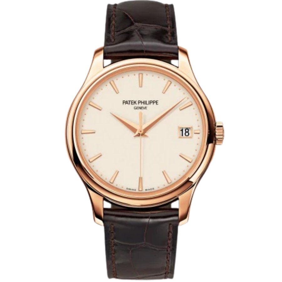 Patek Philippe Calatrava ref. 5227R rose gold ivory dial chestnut alligator strap