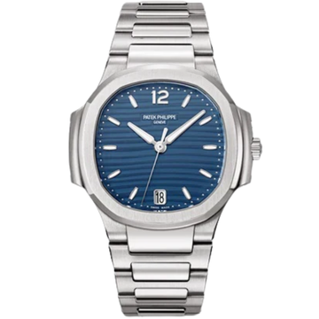 7118/1A Nautilus Ladies 35.2mm Stainless Steel Bracelet Blue Opaline Dial Octagonal Steel Bezel