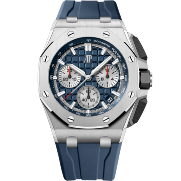 Audemars Piguet Royal Oak Offshore Ref. 26420TI.OO.A027CA.01 43MM Titanium Blue Dial/White Subdials