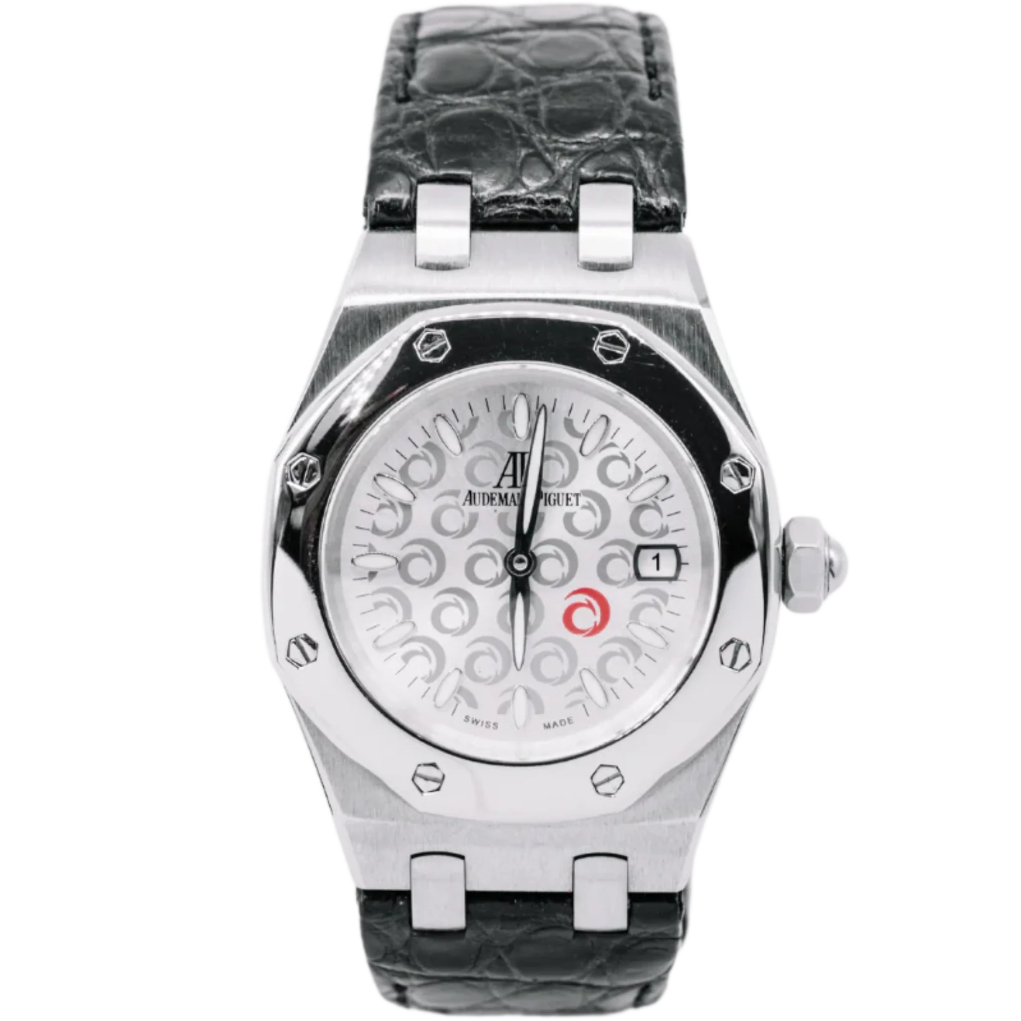 Audemars Piguet Royal Oak Ref. 67610ST.OO.D062CR.01 33MM Stainless Steel Alinghi White Dial on Leather Strap