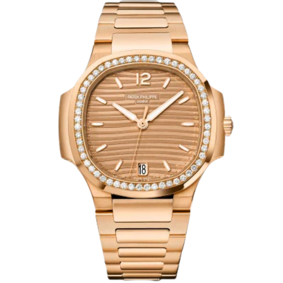 Patek Philippe Nautilus ref. 7118/1200R-010 rose gold brown dial diamond bezel