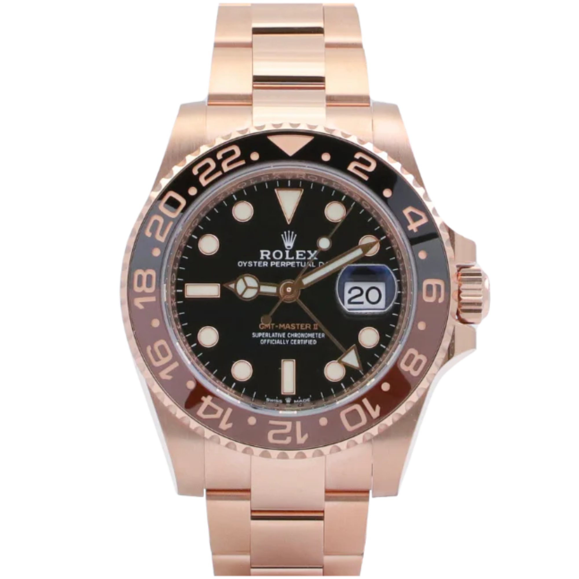 Rolex GMT Master II "Rootbeer" Ref. 126715CHNR Rose Gold