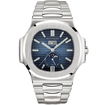 5726/1A-014 Nautilus 40.5mm Steel Bracelet Blue Black Gradated Embossed Dial Steel Bezel