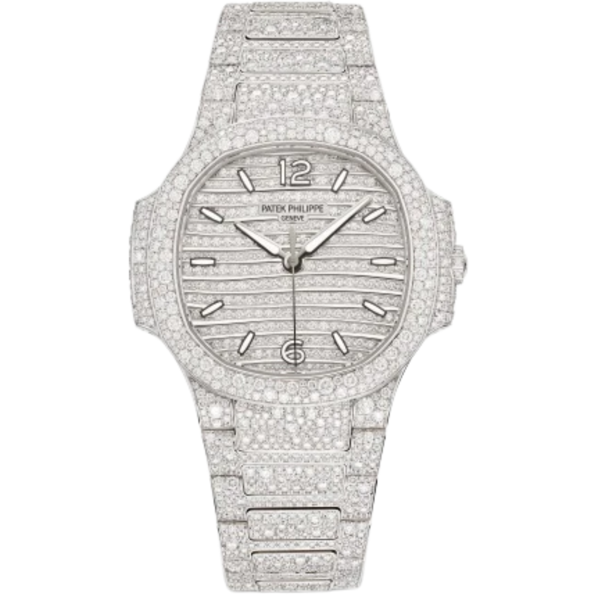 7118/1450R-001 Ladies Nautilus Haute Joaillerie White Gold Dial 12.69-carat Top Wesselton Diamond-paved Watch