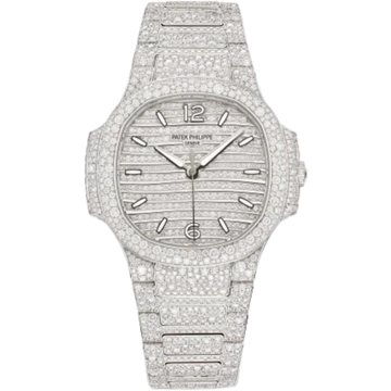 7118/1450R-001 Ladies Nautilus Haute Joaillerie White Gold Dial 12.69-carat Top Wesselton Diamond-paved Watch