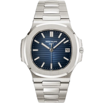 5811/1G Nautilus 41mm White Gold Bracelet Sunburst Blue Black Gradient Rim Embossed Dial White Gold Bezel
