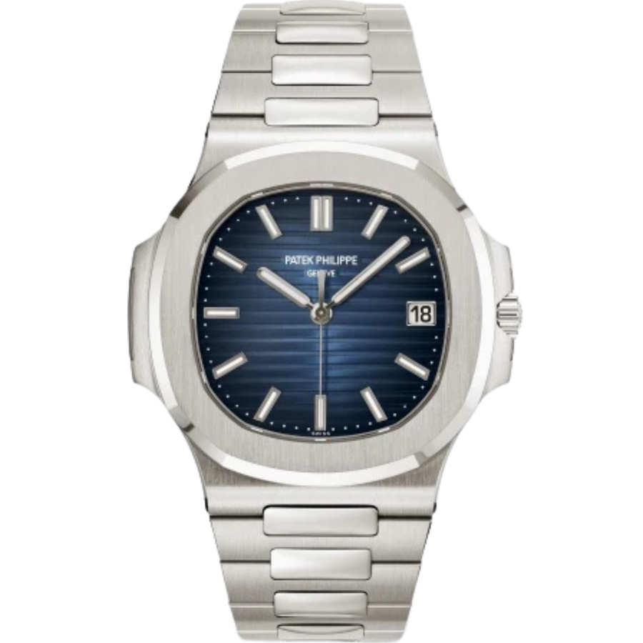 Patek Philippe Nautilus ref. 5811/1G white gold bracelet blue-black embossed dial