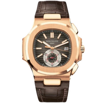 5980R Nautilus 40.5mm Matt Dark Brown Alligator Strap Black Brown Embossed Dial Rose Gold Bezel