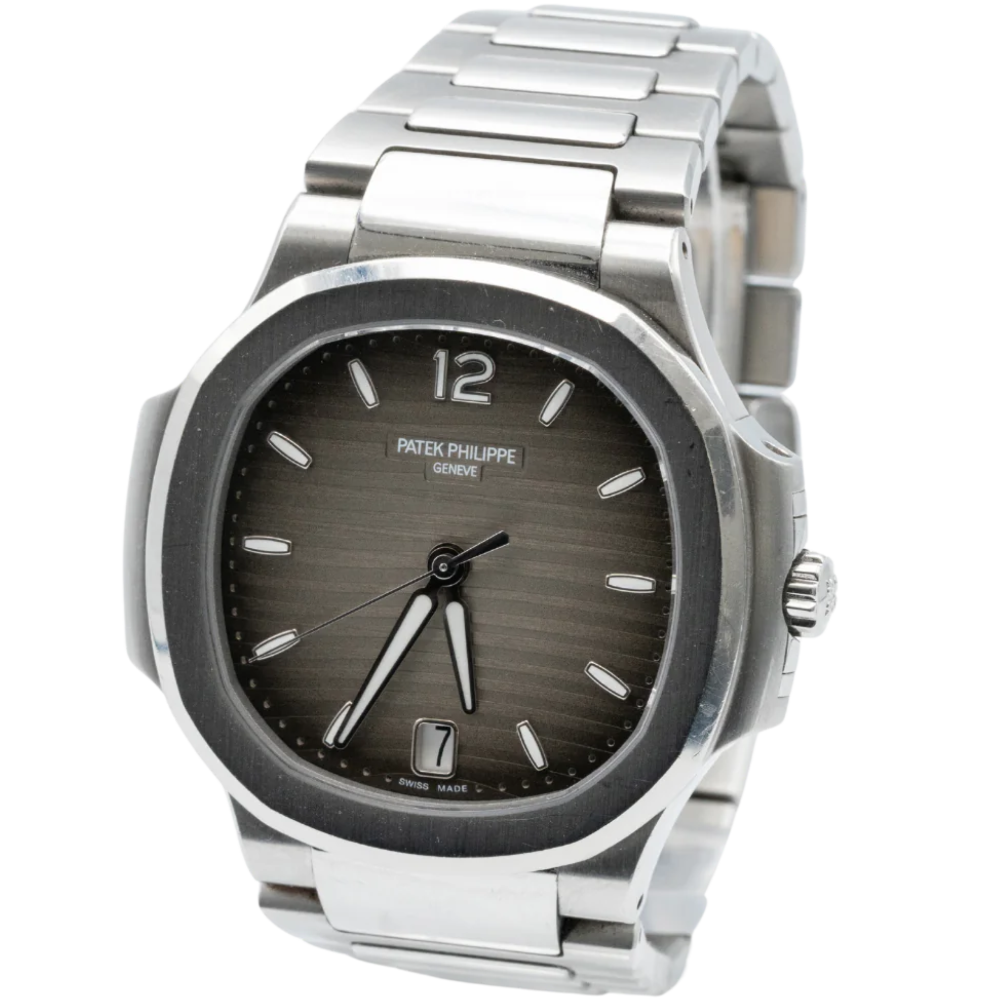 7118-1A-011 Nautilus Ladies 35.2mm Stainless Steel Bracelet Smoke Gray Dial Steel Bezel