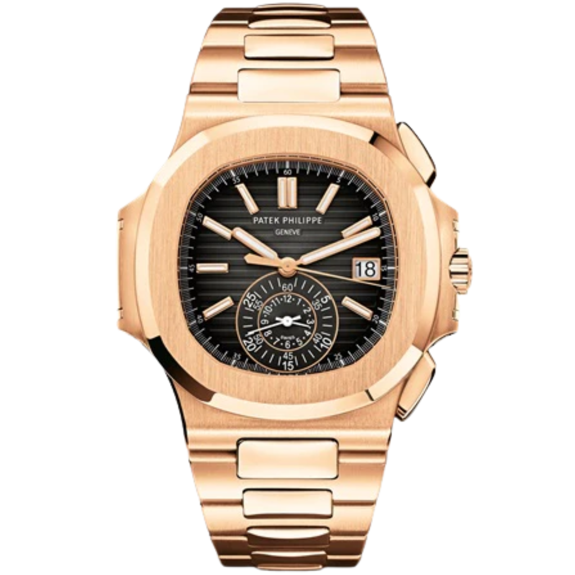 5980/1R Nautilus 40.5mm Rose Gold Bracelet Gradient Black Embossed Dial Rose Gold Bezel