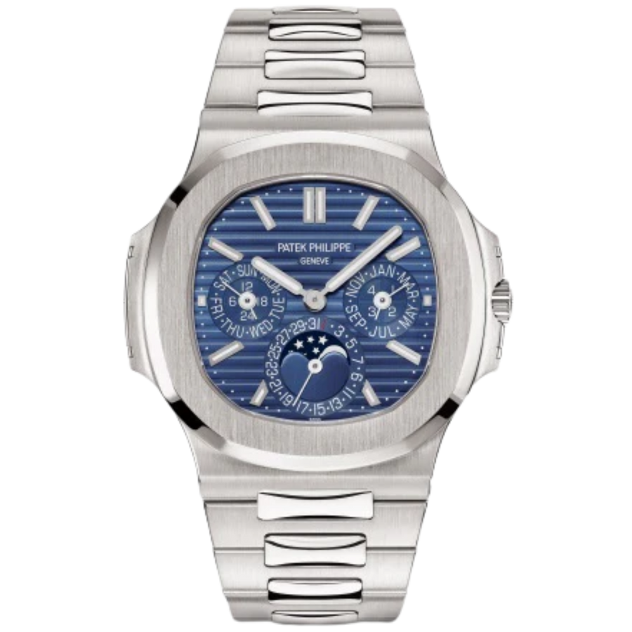 Patek Philippe Nautilus ref. 5740/1G white gold bracelet blue sunburst dial