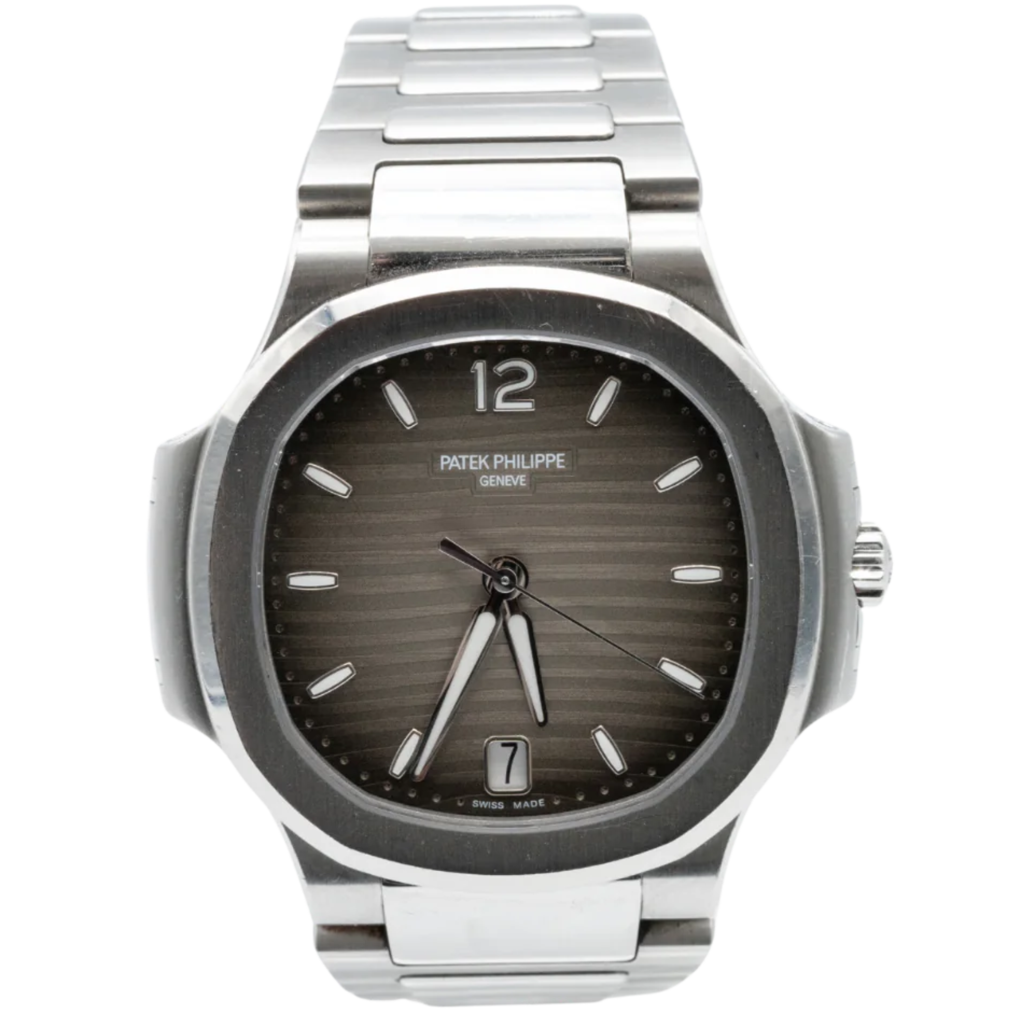 7118-1A-011 Nautilus Ladies 35.2mm Stainless Steel Bracelet Smoke Gray Dial Steel Bezel