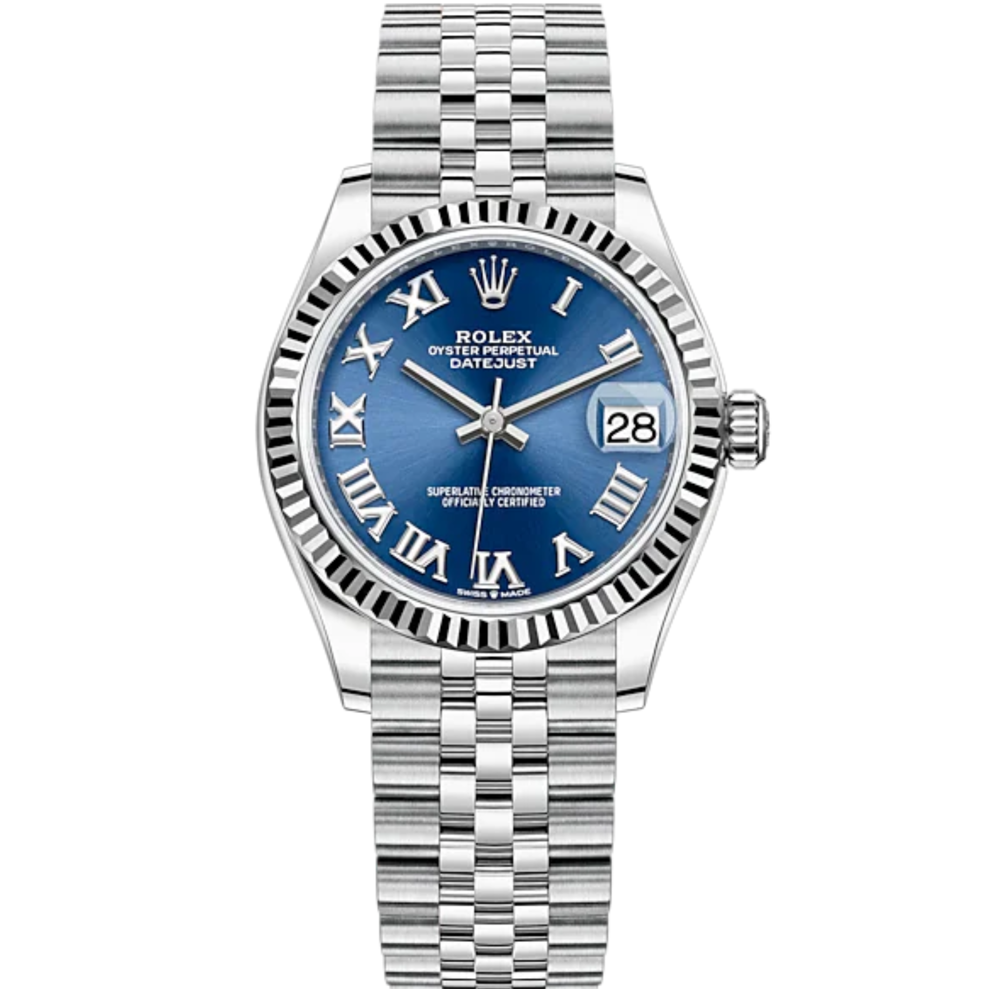 Rolex Datejust Ref. 278274 31MM Stainless Steel Blue Dial with Roman Numerals on Jubilee