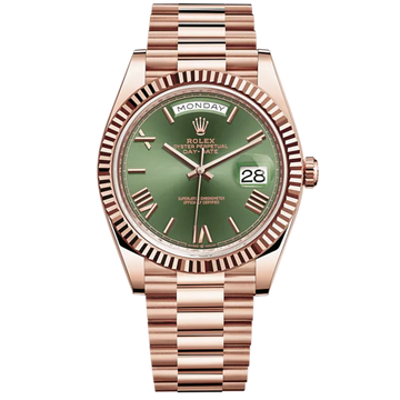 Rolex Day Date Ref. 228235 Rose Gold Olive Dial