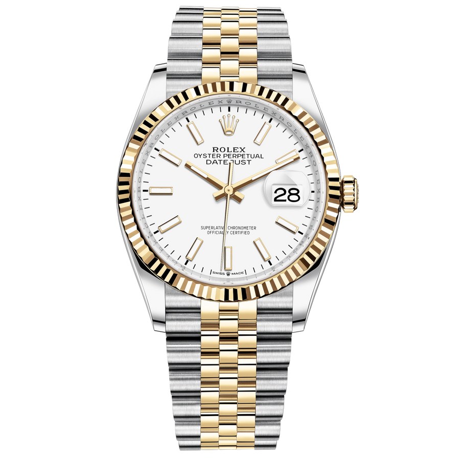 Rolex 126233 White Stick Dial Jubilee Bracelet luxury watch at 1Luxury Miami