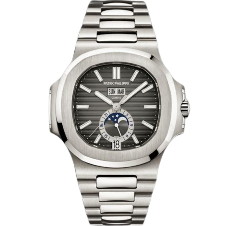 Patek Philippe Nautilus ref. 5726/1A stainless steel gray dial moon-phase display