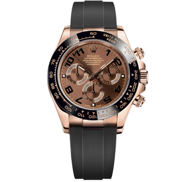 Rolex Daytona Ref. 116515LN Rose Gold Chocolate Dial on Oysterflex Arabic Numbers