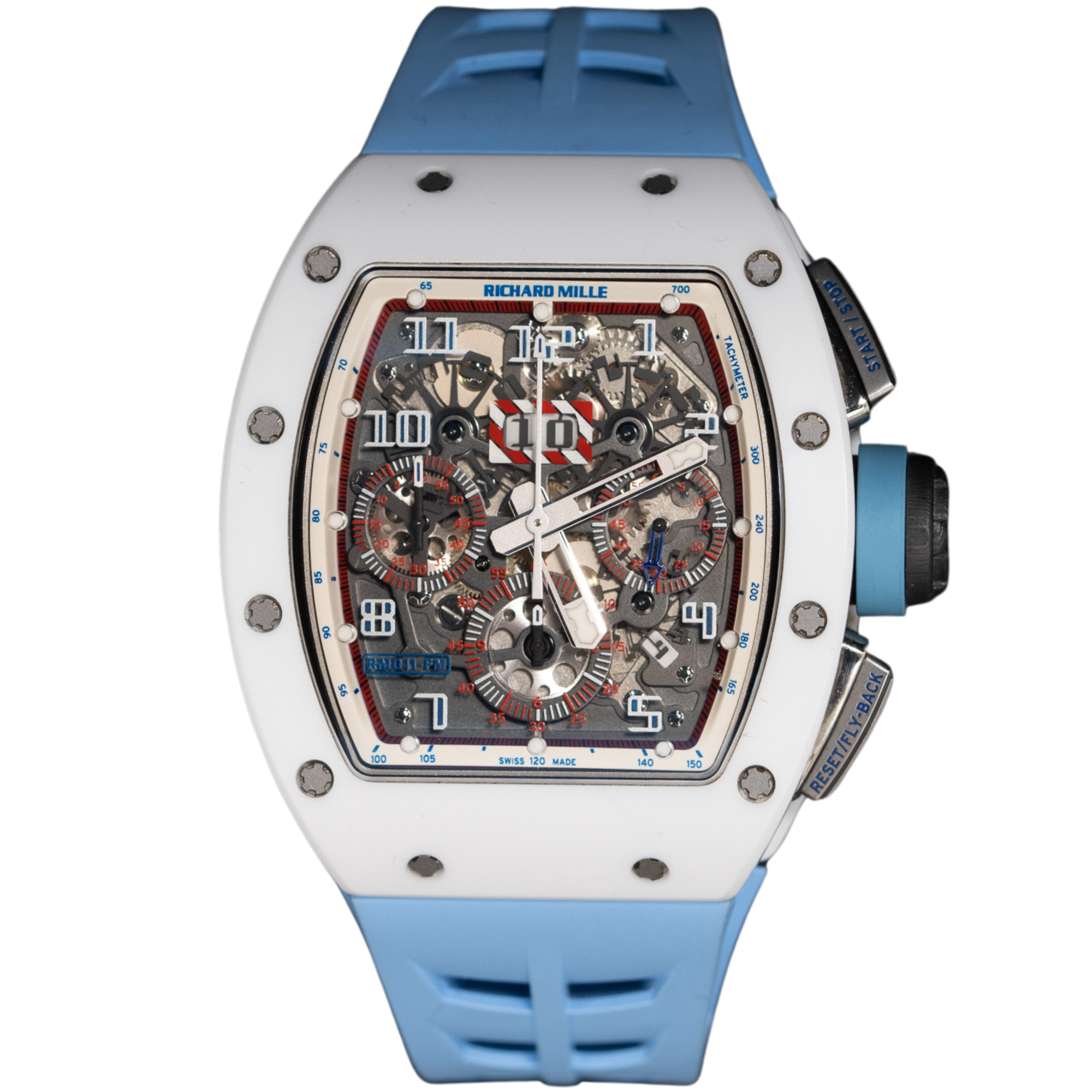 Richard Mille RM011 "Asia Edition" White Ceramic x Black Sides