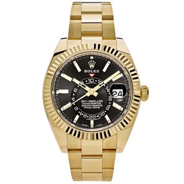 Rolex Skydweller Ref. 336938 42MM Yellow Gold Black Dial on Oyster
