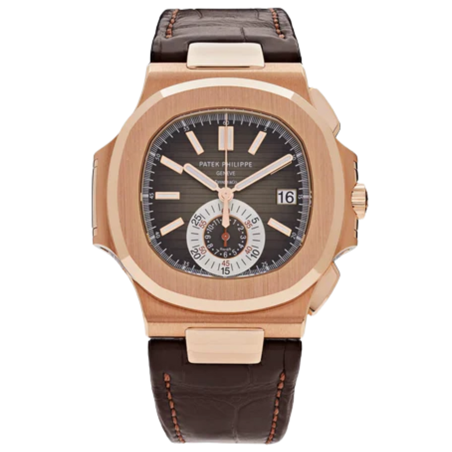 Patek Philippe Nautilus ref. 5980R rose gold chronograph listed Tiffany stamp