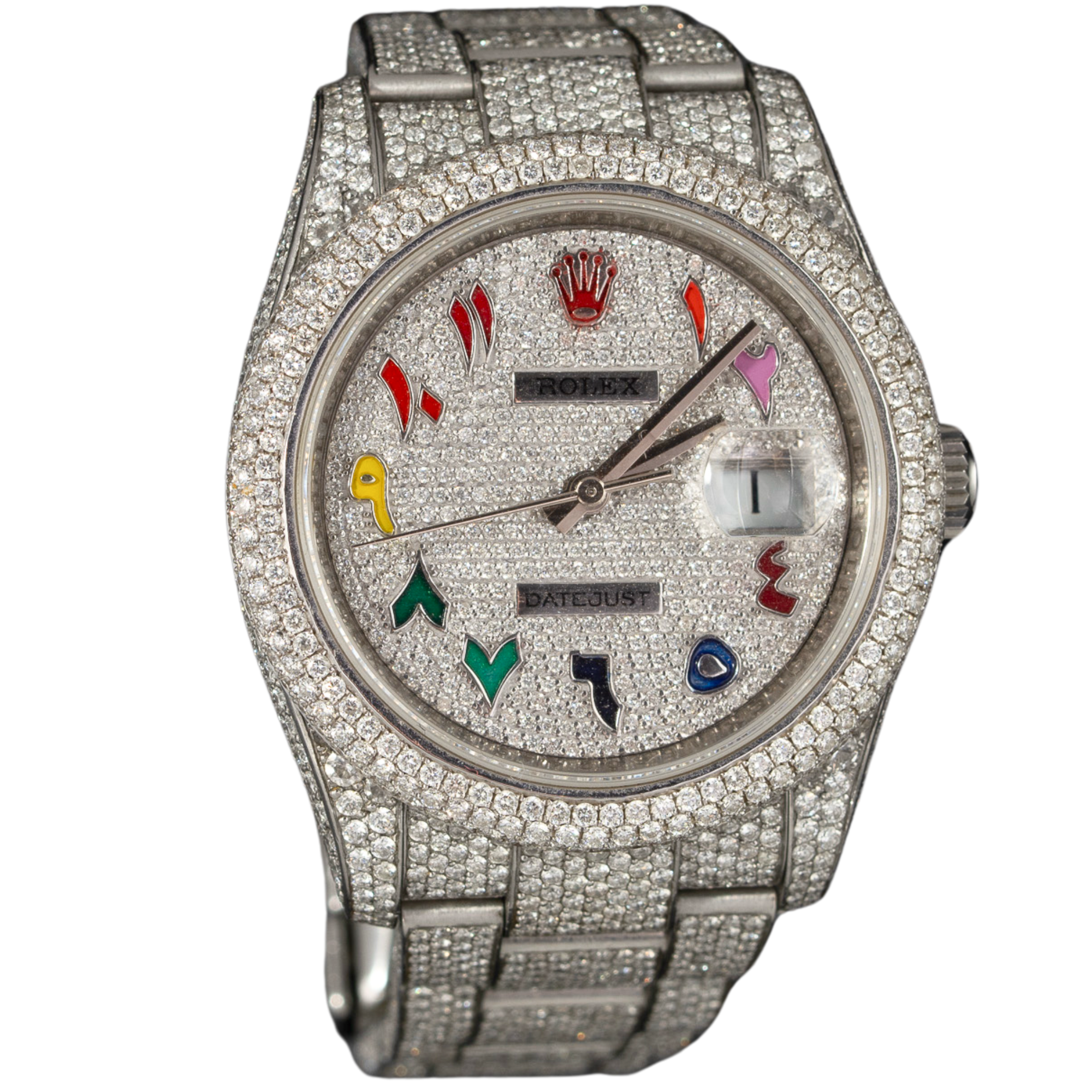 Rolex Datejust Ref. 126200 36MM BUSSDOWN on Oyster Rainbow Arabic Numerals