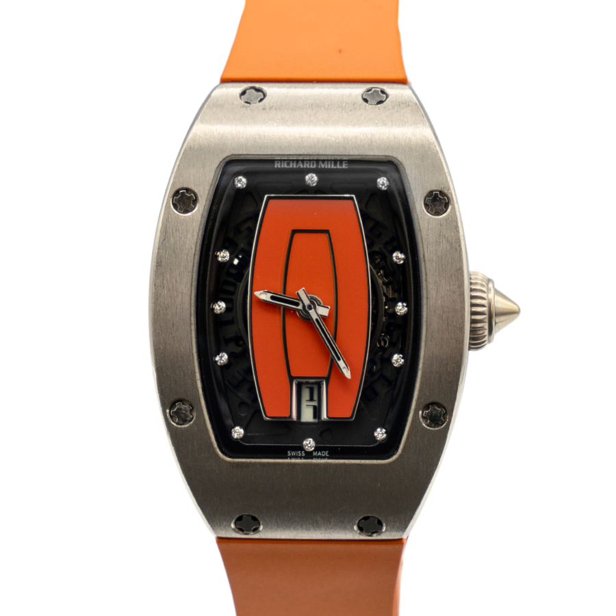 Richard Mille RM007 White Gold White Gold Orange Dial luxury watch at 1Luxury Miami